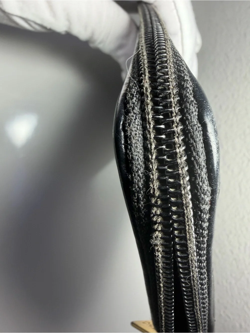 COA included - CHANEL Black Caviar Zip-Around Wallet with Embossed CC